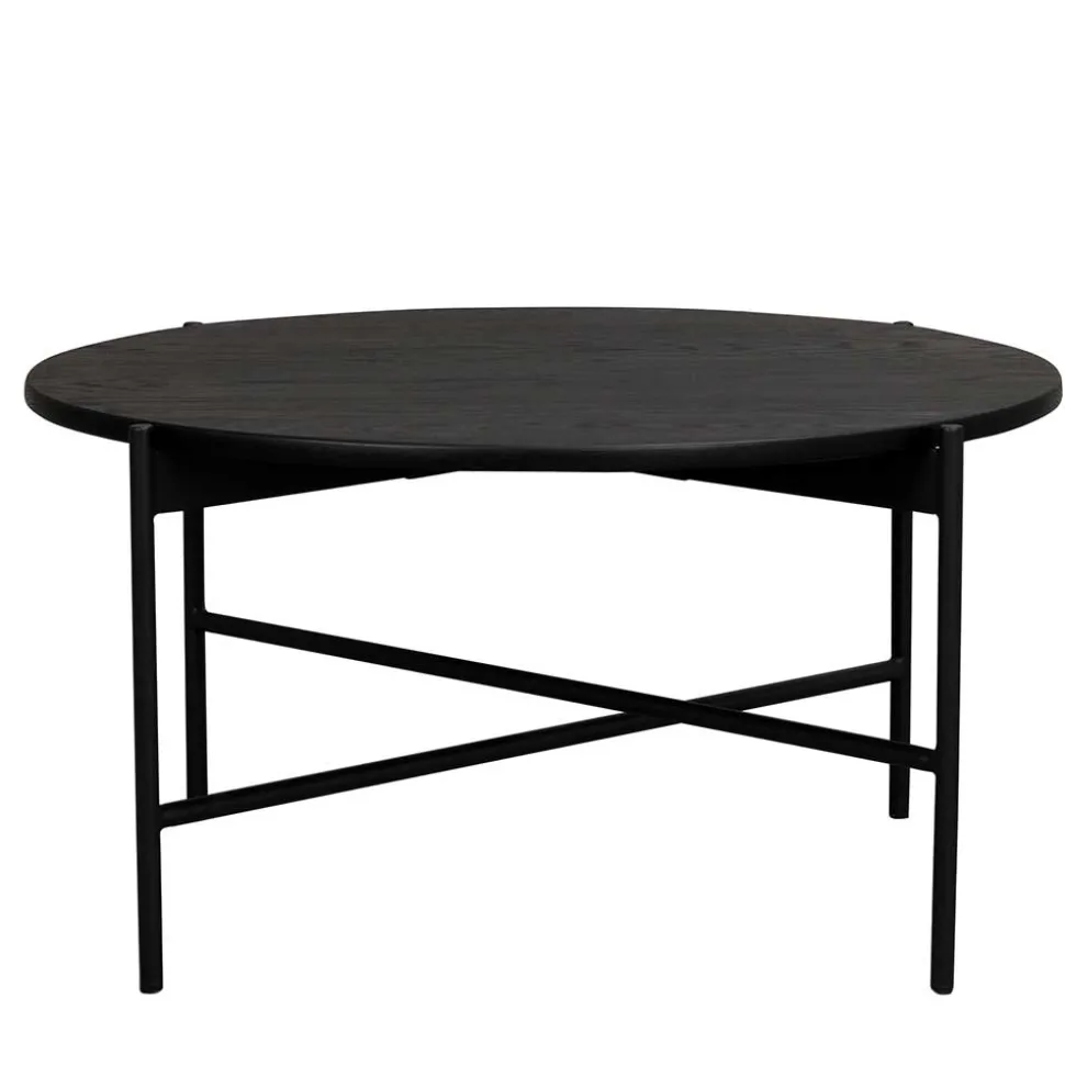 Runder Wohnzimmertisch mit Metallgestell - Enetta