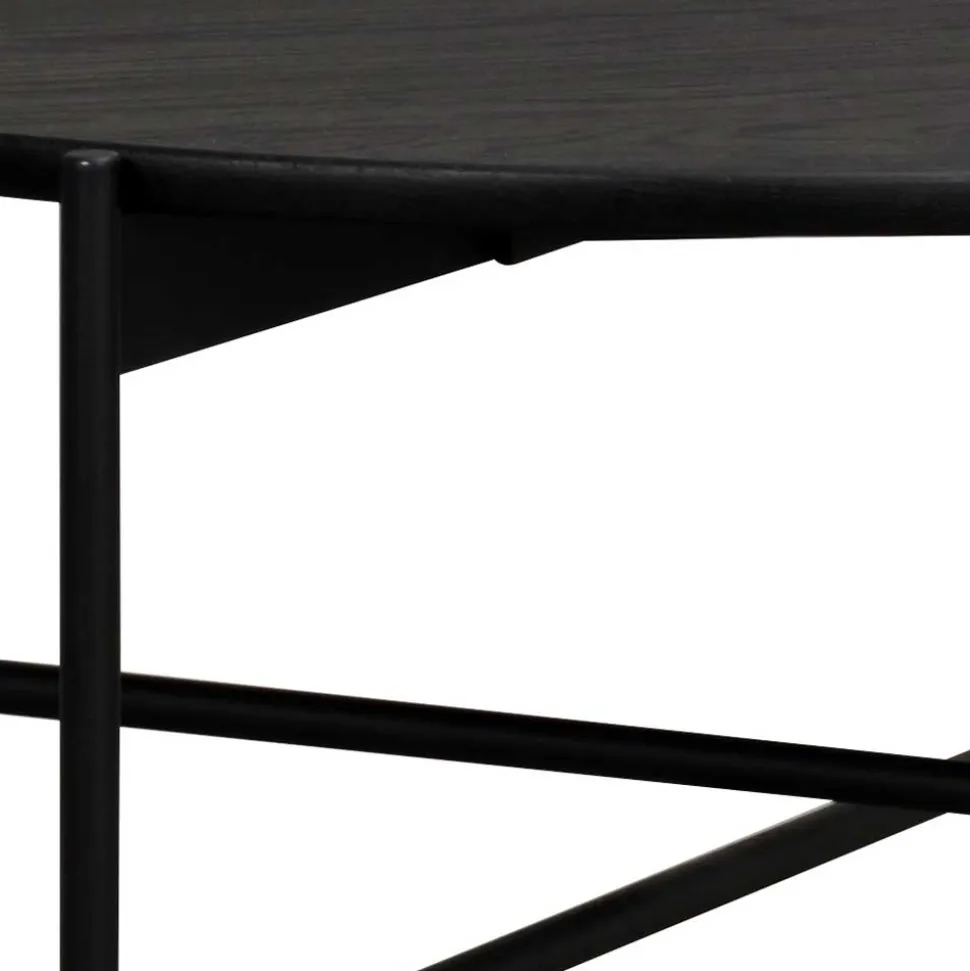 Runder Wohnzimmertisch mit Metallgestell - Enetta