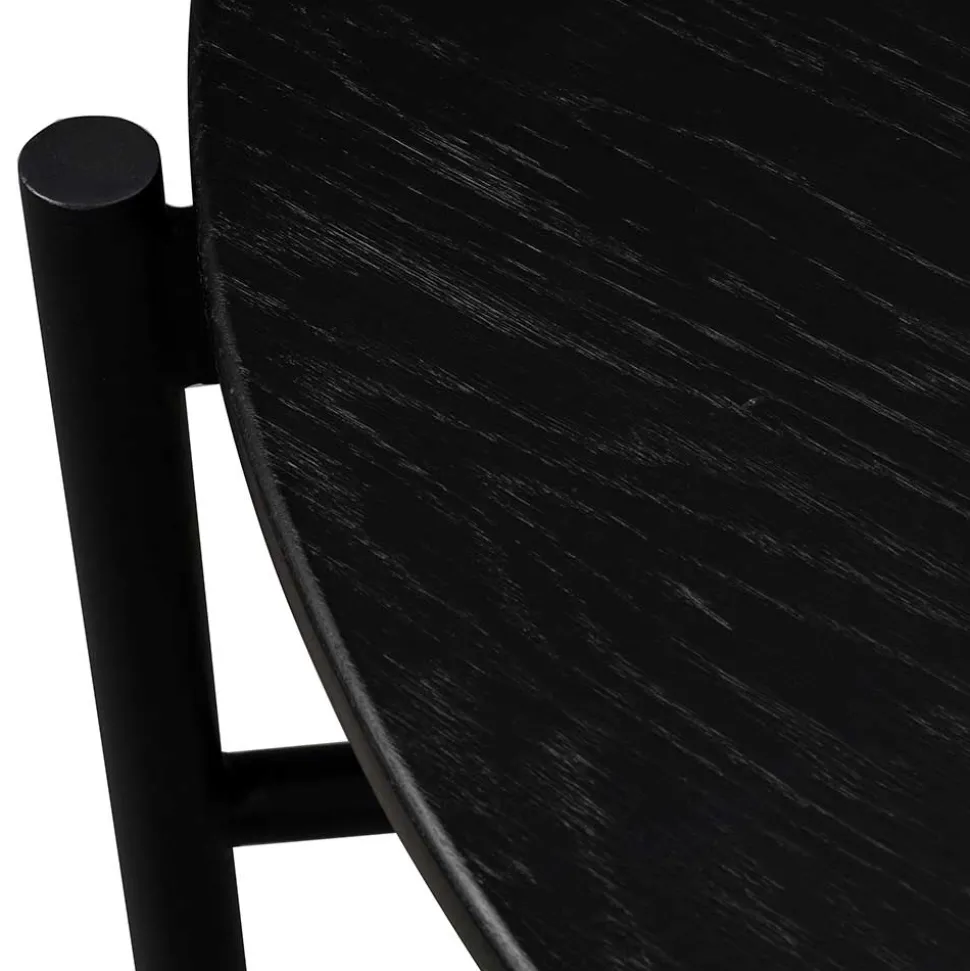 Runder Wohnzimmertisch mit Metallgestell - Enetta