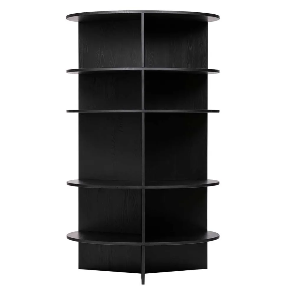 Rundes Standregal aus Esche Massivholz - Nircana