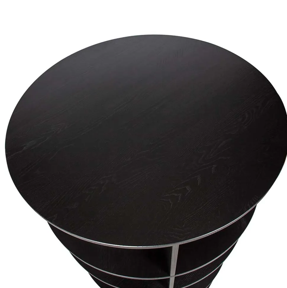 Rundes Standregal aus Esche Massivholz - Nircana