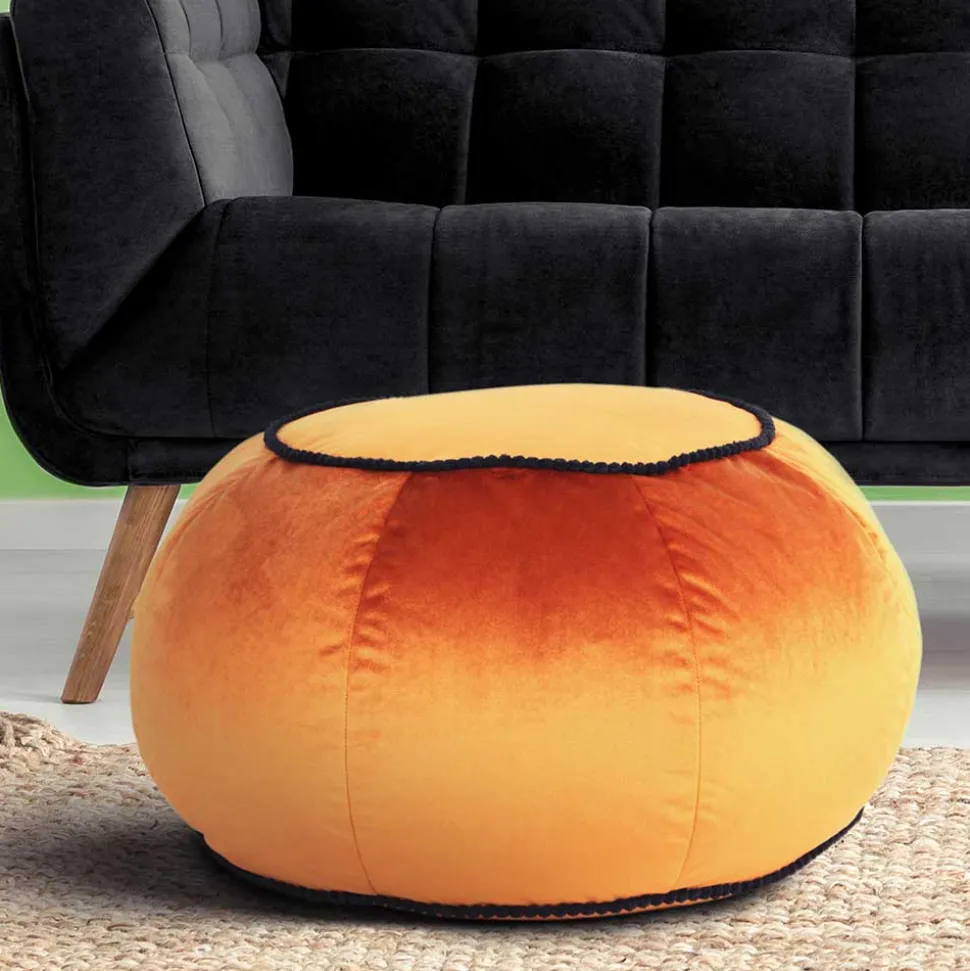 Rundes Yoga-Kissen in Bronze Samt - Colistran