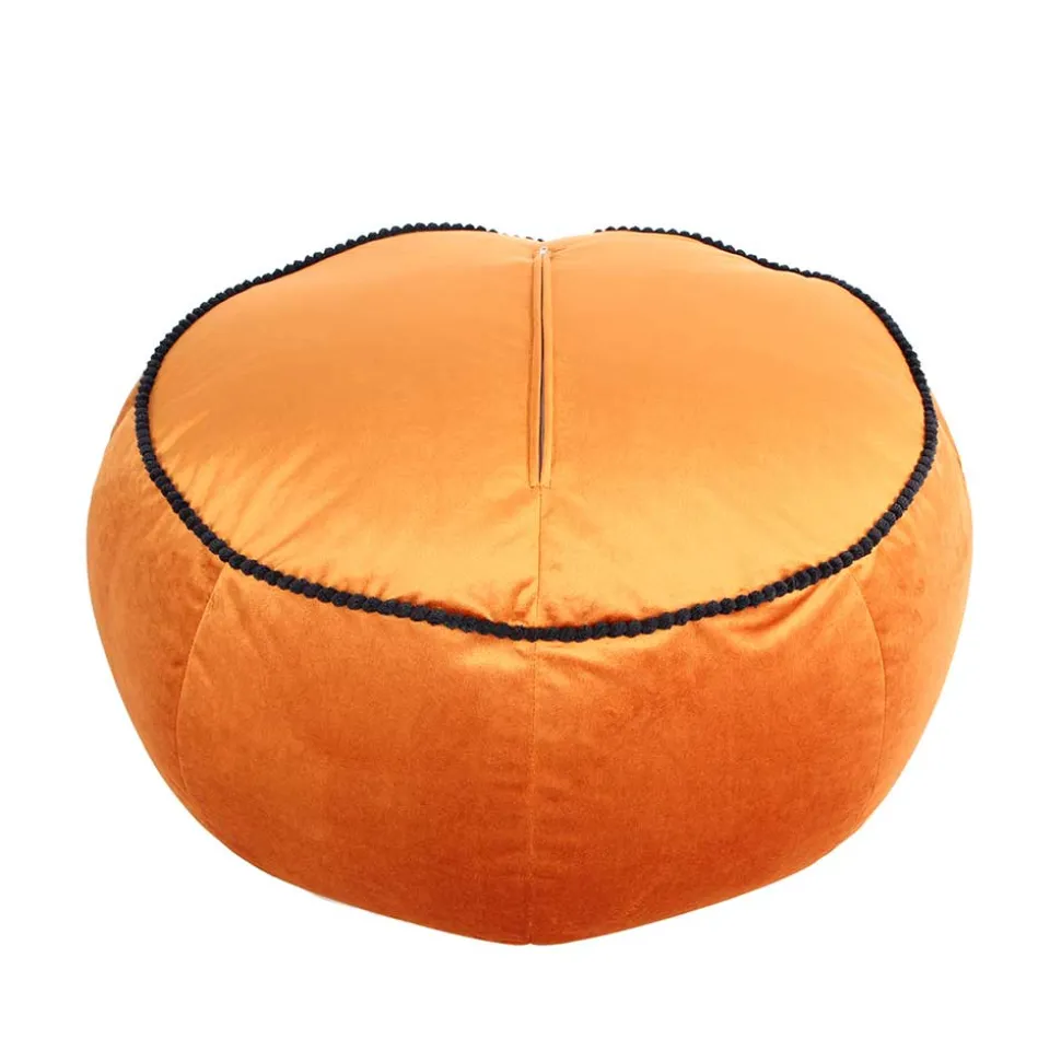 Rundes Yoga-Kissen in Bronze Samt - Colistran