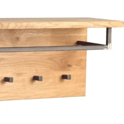 Rustikale Hängegarderobe aus Massivholz Piaza Wildeiche