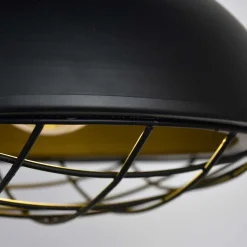 Rustikale Hängelampe in Schwarz & Natur Mango - Veronica