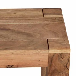 Rustikale Holzbank Vislan aus Akazie naturbelassen