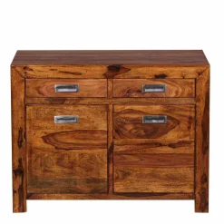 Rustikale Kommode Hoslo aus Holz massiv Sheesham