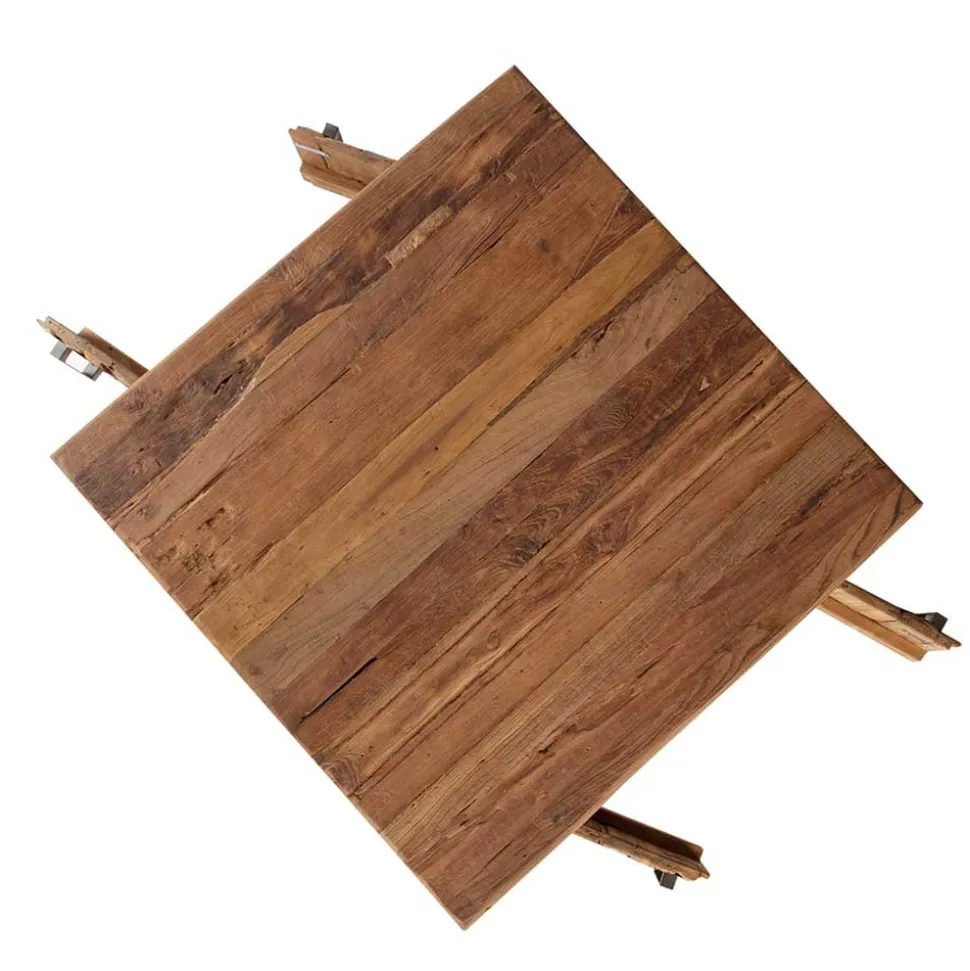 Rustikaler Couchtisch Ragista aus Teak Recyclingholz