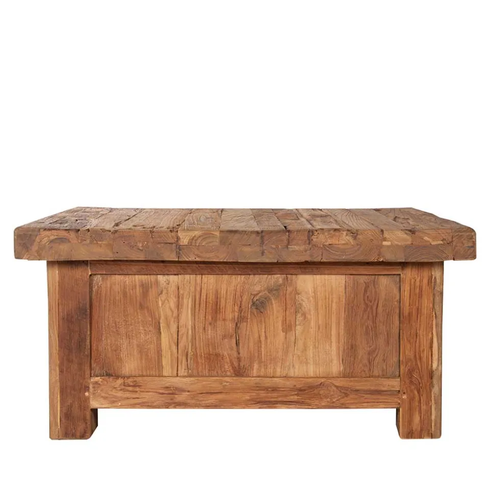 Rustikaler Couchtisch Ragista aus Teak Recyclingholz