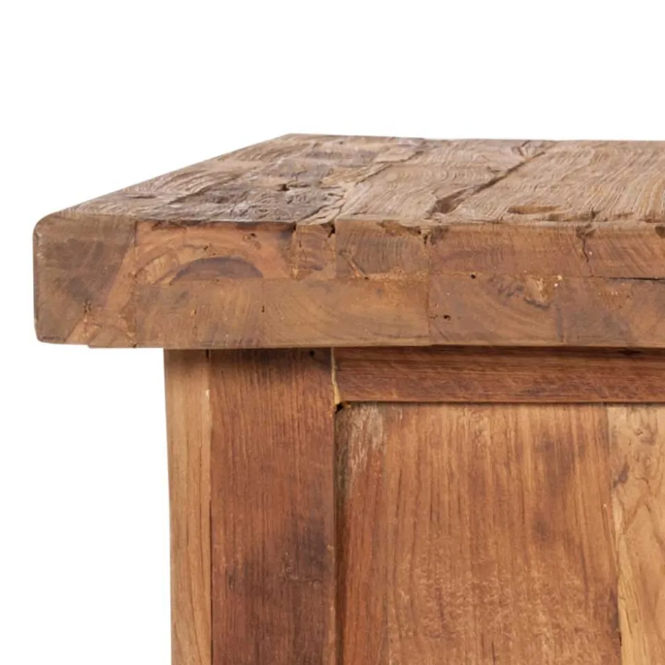 Rustikaler Couchtisch Ragista aus Teak Recyclingholz