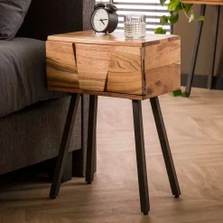 Rustikal-moderner Nachttisch mit Schublade - Tomya