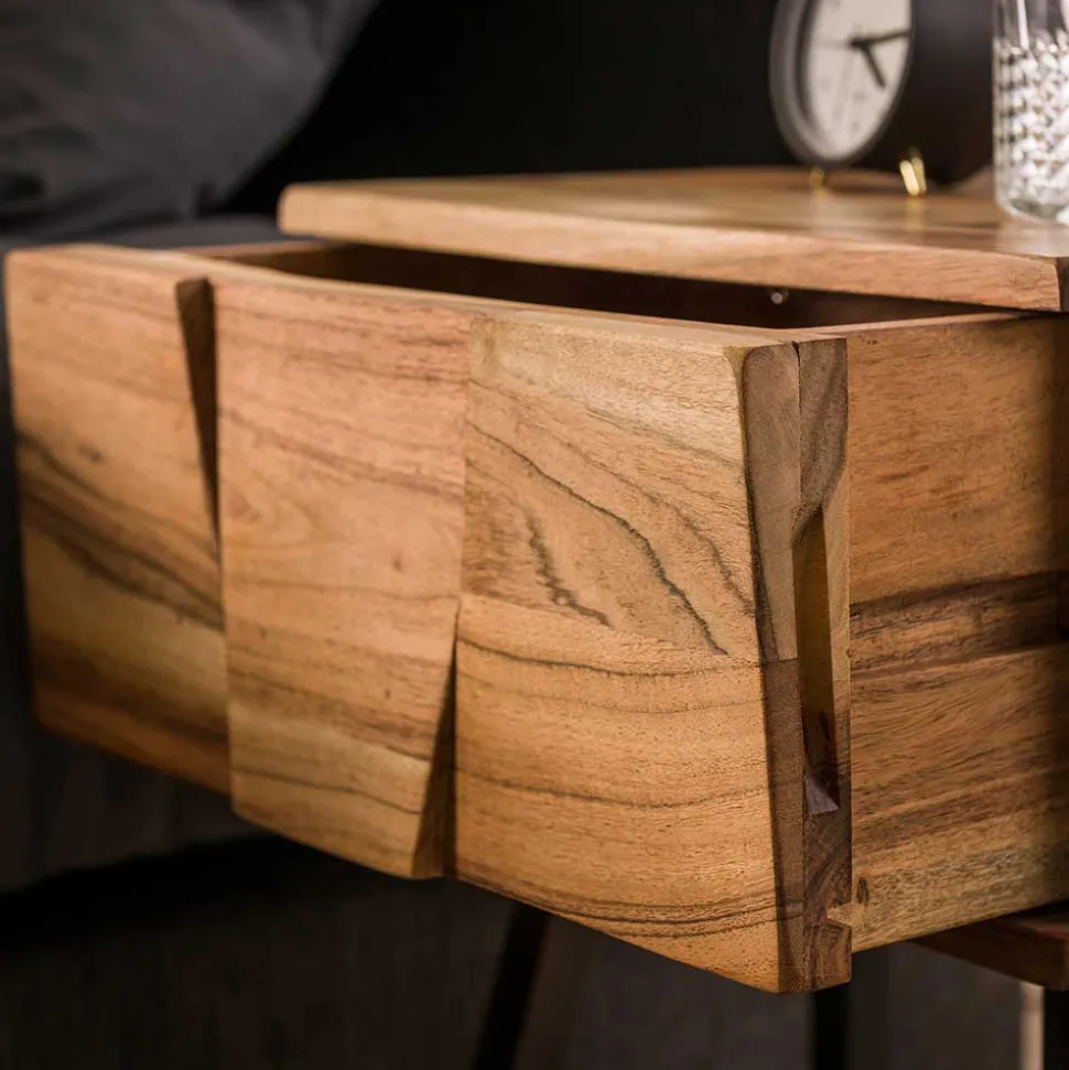 Rustikal-moderner Nachttisch mit Schublade - Tomya