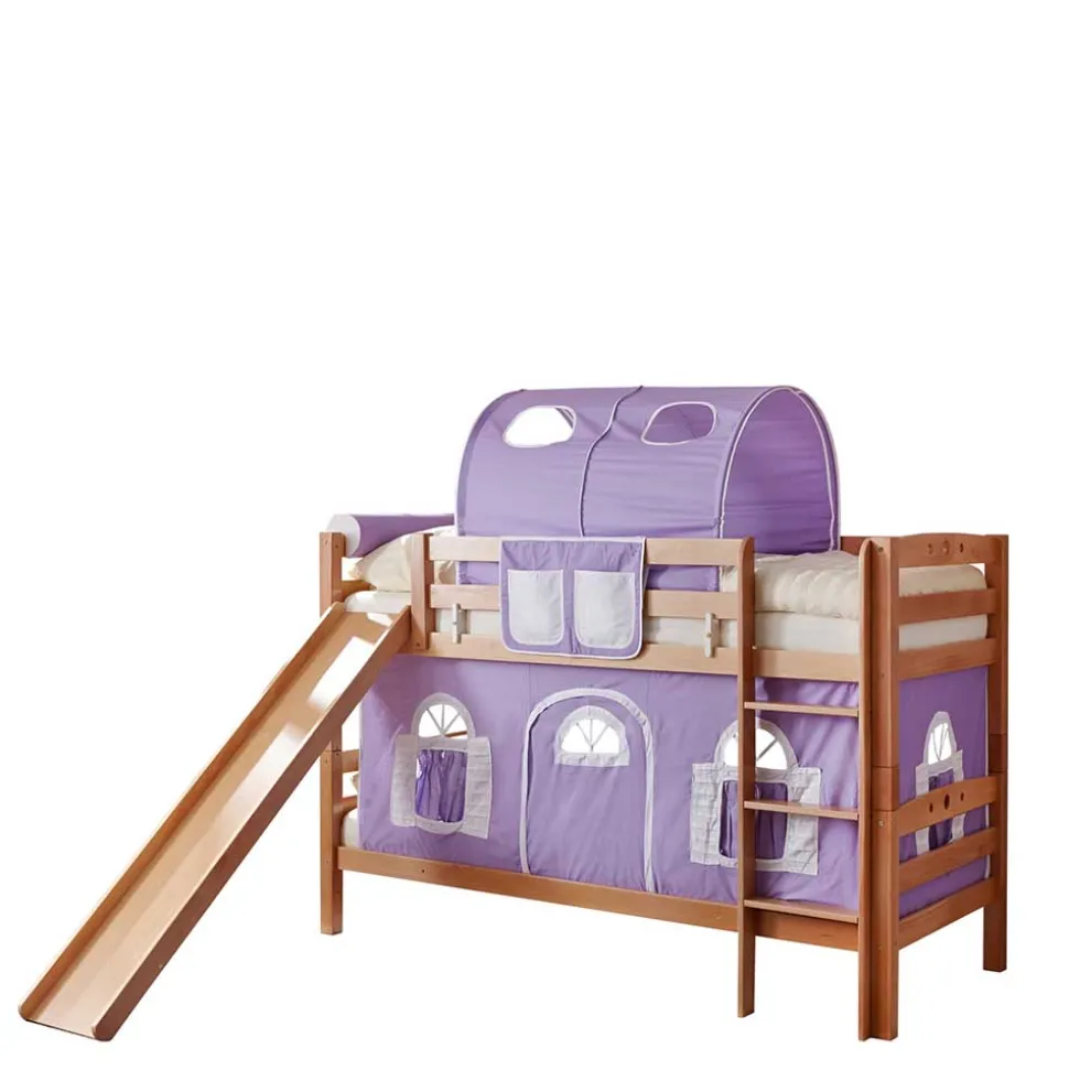 Rutsche Doppelstockbett aus Buche Natur - Hamjon