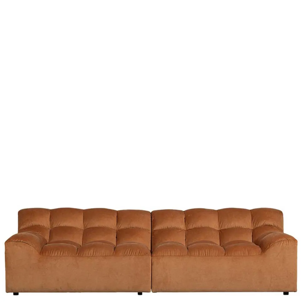 Samt Designcouch in Terracotta - Gracey
