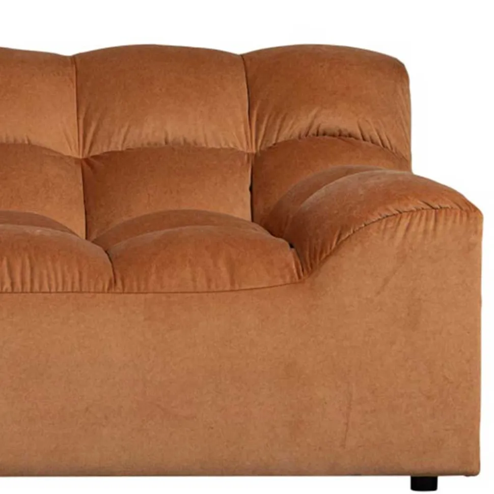 Samt Designcouch in Terracotta - Gracey
