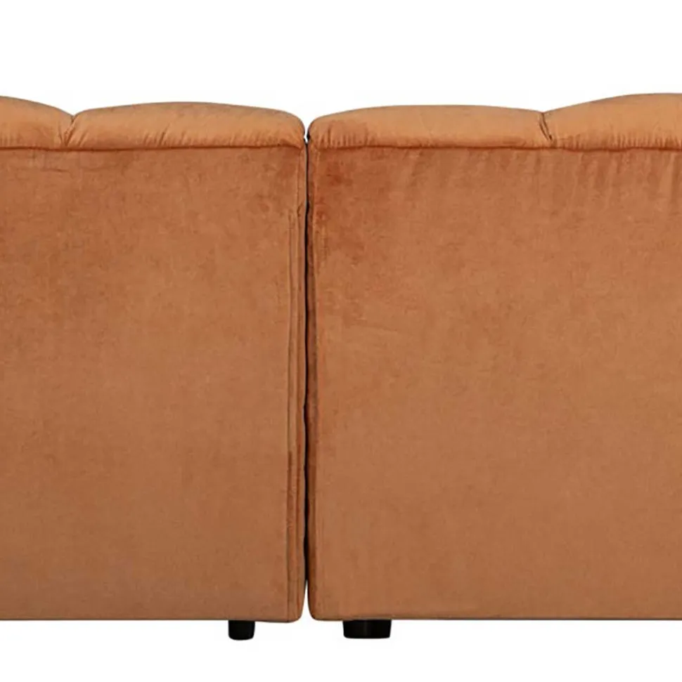 Samt Designcouch in Terracotta - Gracey