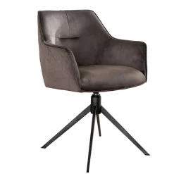 Samt Drehstühle mit Armlehnen - Austino (2er Set)