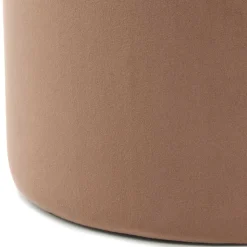 Samt Hocker Set in Hellbraun & Braun - Valerana (zweiteilig)