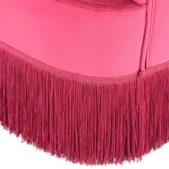 Samt Kindersessel in Pink mit Fransen - Lagada
