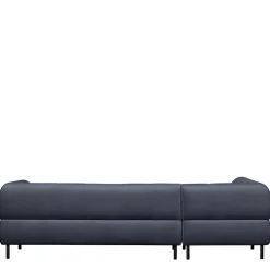 Samt L-Sofa in Dunkelgrau - Roccoss