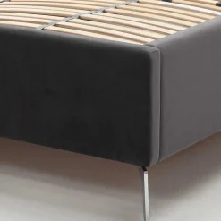 Samt Polsterbett mit Chesterfield Kopfteil - Badehma
