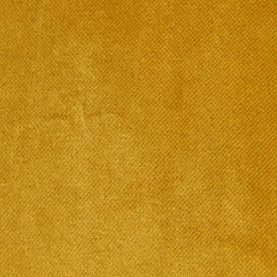 Samt Polsterhocker in Ocker Gelb - Nustra