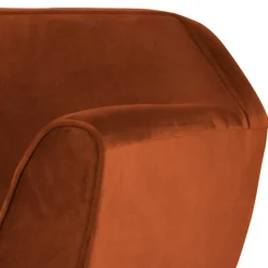 Samt Polstersessel in Rost Braun - Zitrony