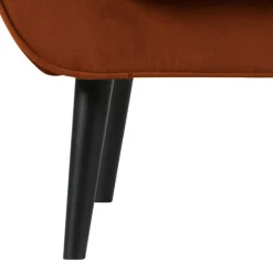 Samt Polstersessel in Rost Braun - Zitrony