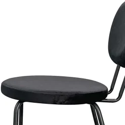 Samt Polsterstühle in Schwarz - Siao (2er Set)