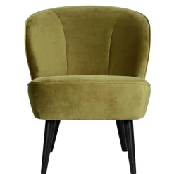Samt Retro Sessel in Khaki Grün - Giva