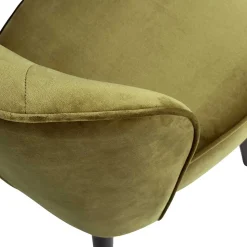 Samt Retro Sessel in Khaki Grün - Giva
