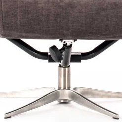 Samt Retrosessel mit Fußhocker - Gilianoa (zweiteilig)