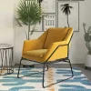 Samt Sessel in Gelb Samt - Meckey