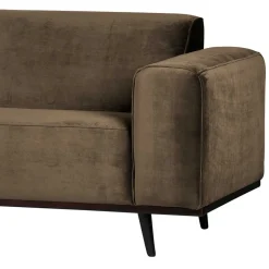 Samt Sofa Eckgarnitur in Taupe - Matca