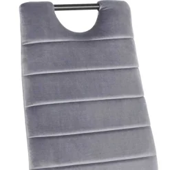 Samt Stühle mit Quersteppung in Grau - Pysio (Set)