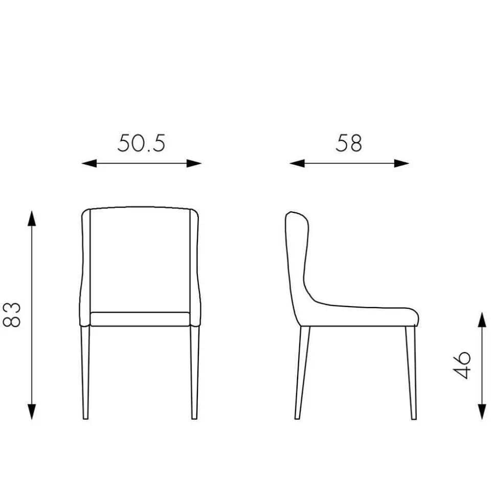 Samt Stuhl in Dunkelgrau mit Rautensteppung - Amelie