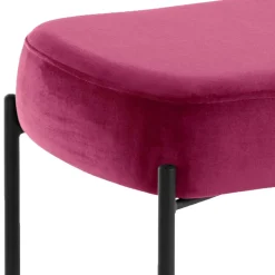 Samtbank in Pink mit Metallgestell - Infernya