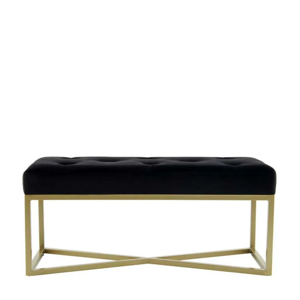 Samtbank in Schwarz mit Gold - Carantec