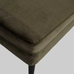 Samthocker in Dunkelgrün - Luzius