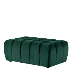 Samt-Polsterhocker in Grün - Olenka