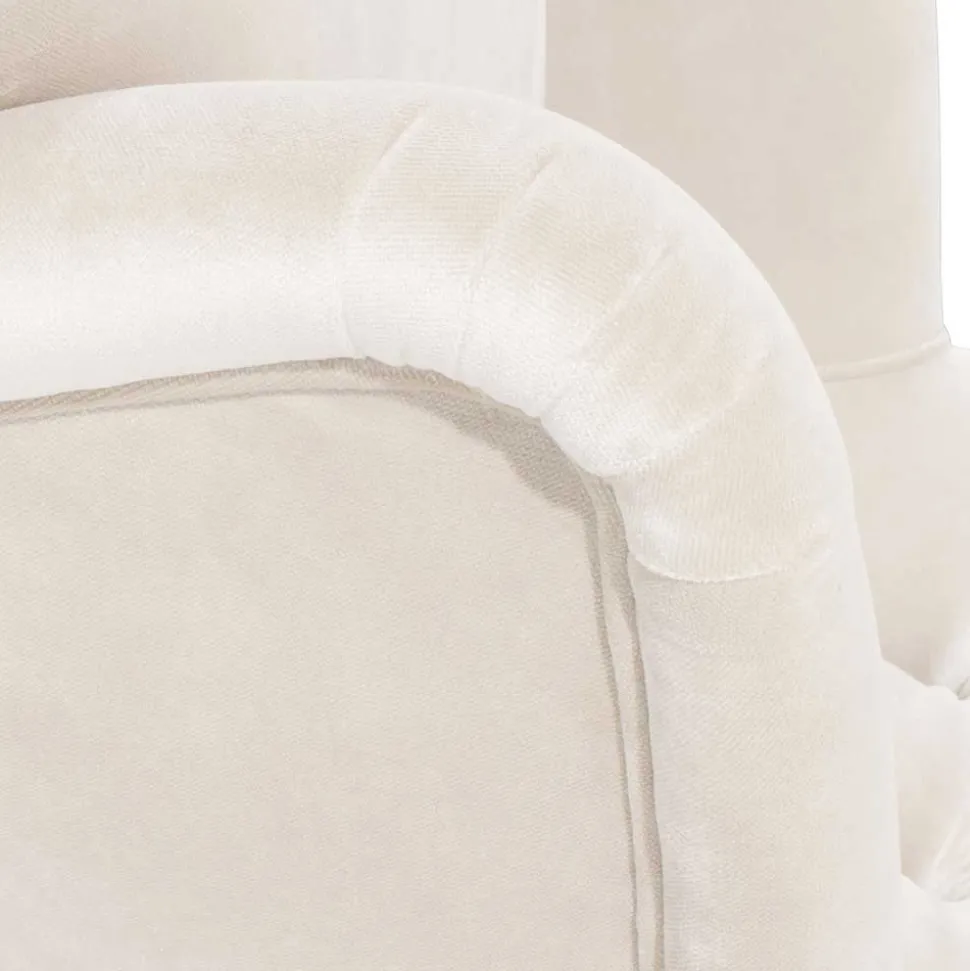 Samtsessel mit Ohren in Creme - Iceline