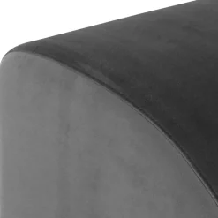 Samtvelours Polsterhocker in Anthrazit - Izmael