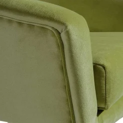Samtvelours Polstersessel in Oliv Grün - Canossa