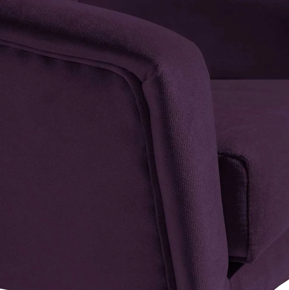 Samtvelours Sessel in Dunkellila - Career