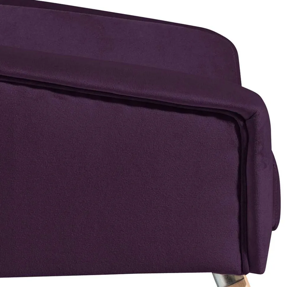 Samtvelours Sessel in Dunkellila - Career