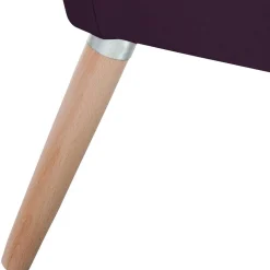 Samtvelours Sessel in Dunkellila - Career