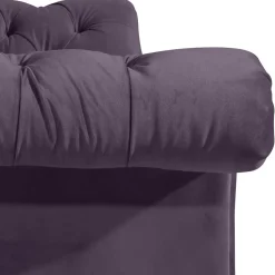 Samtvelours Sofa in Dunkellila - Valbreda