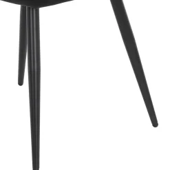 Samtvelours Tischsessel in Schwarz - Laromain (2er Set)