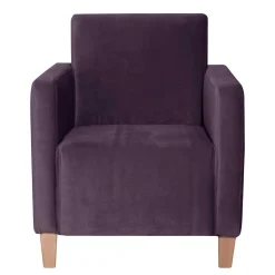 Samtvelours Wohnzimmersessel in Dunkellila - Adagiona