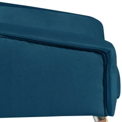 Samtvelours-Sessel in Petrol Blau - Bakra